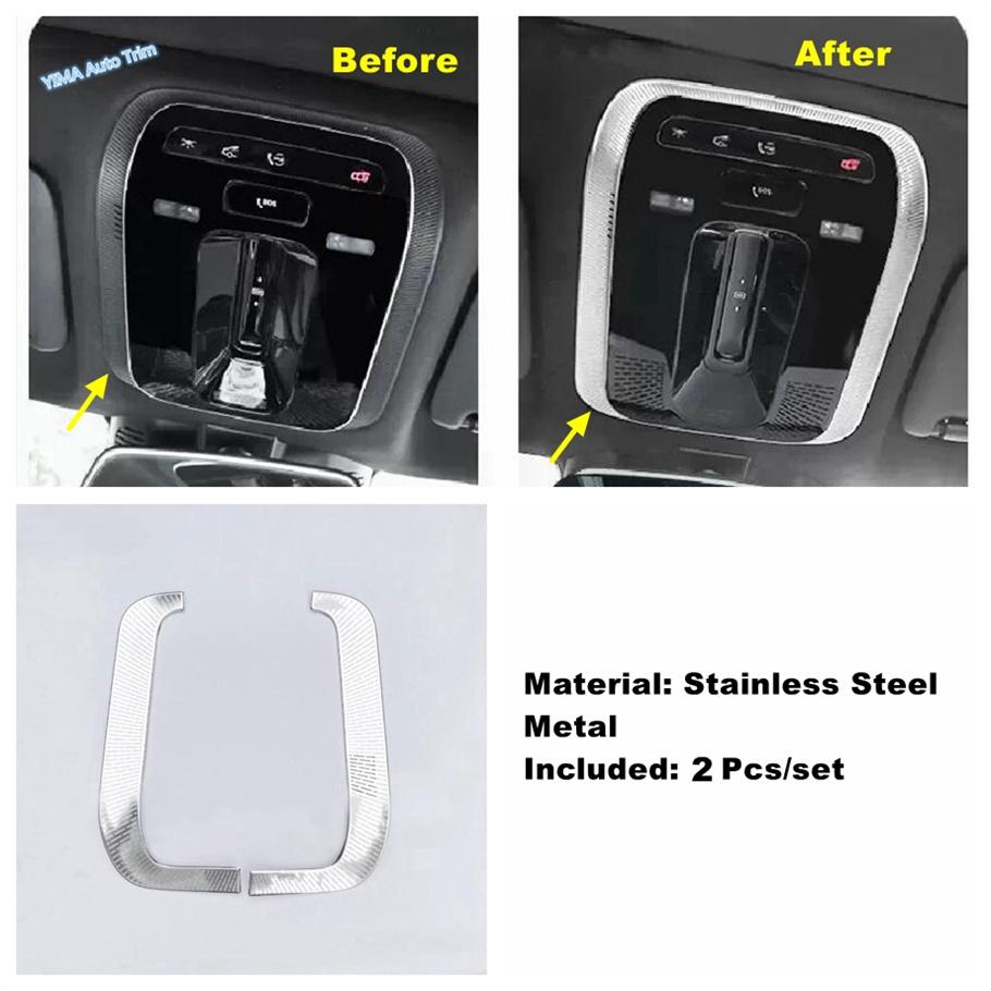 For Benz GLC Class X254 GLC260 GLC300  2024 / C Class W206   2024 Stainless Car Accessories Roof Reading Lamp Cover