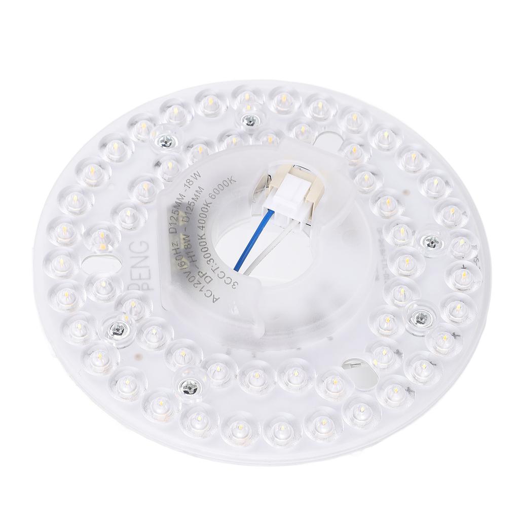 4.92 Inch LED Ceiling Fan Light Retrofit Kit 18W 3CCT 3000K 4000K 6000K Dimmable Round Ceiling Light Replacement PC