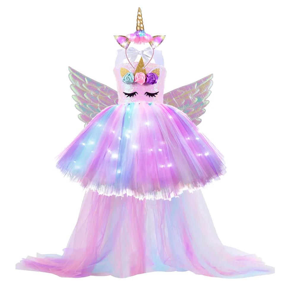 Kids Long Tail Unicorn Dress with