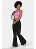 2024 Women's Plus Size Flare Yoga Pants - High Elastic Denim with Antibacterial Fabric