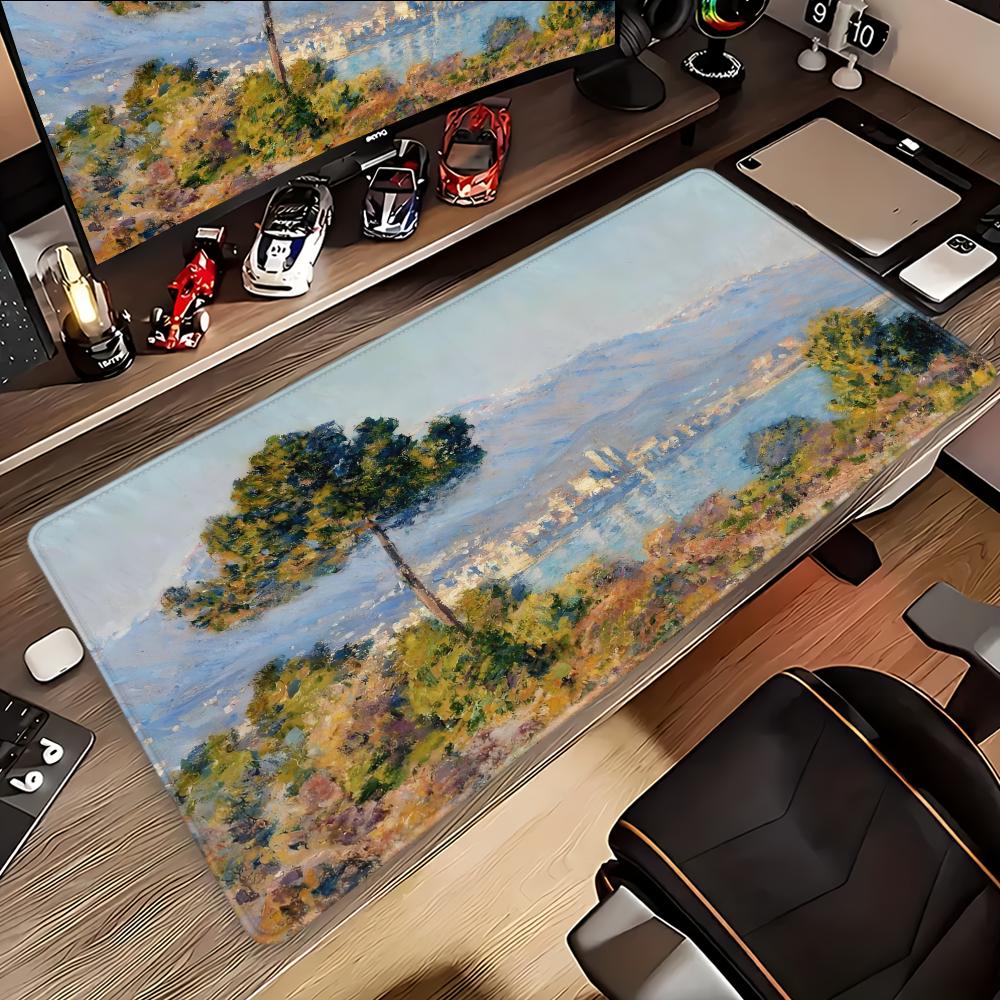 Mouse Pad Desk Mouse Pad Cute HD Desk Pad Extended Gaming Keyboard Mats Large 100x50cm XXL Claude Monet Gamer Mousepad