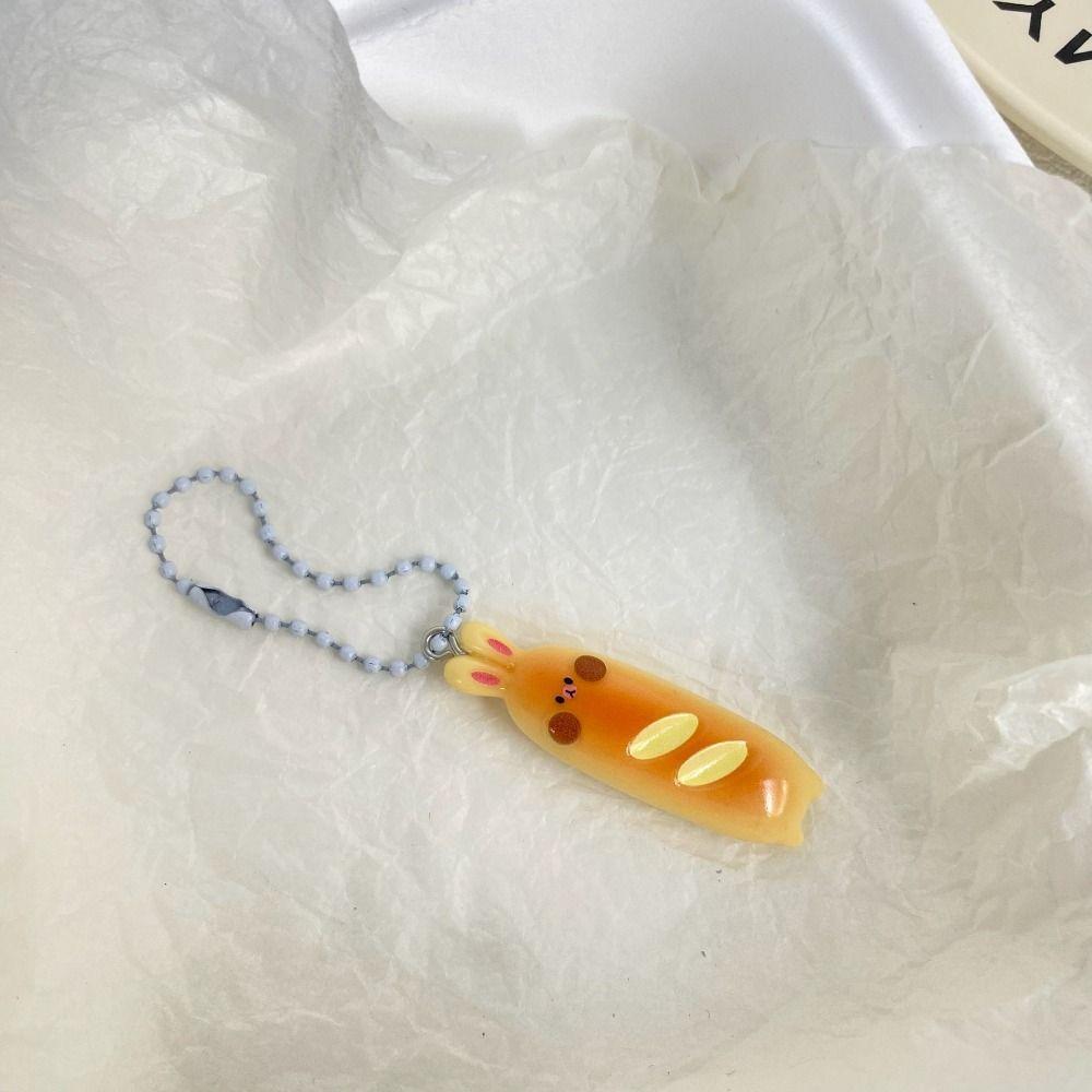 

Dog Bread Puppy Pendant Kitty Cat Bag Hanging Funny French Bread Bear Keychain Bag Hanging Style D