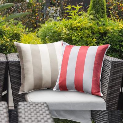 2Pcs Outdoor Waterproof Pillowcase Cushion Cover Wear Resistant Washable Non-Fading Quick-Drying Fabric Breathable Cushion Case