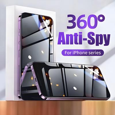 360° Privacy Anti Spy Screen Protector for iPhone AIr 6 7 8 Plus X XS XR 11 12 13 14 15 16 17 Pro Max 9H Full Cover Tempered Glass Screen Protector