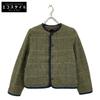 45R 7101070 Khaki Cotton Tweet X Boa Annie Bolero Jacket 2 khakiUsed