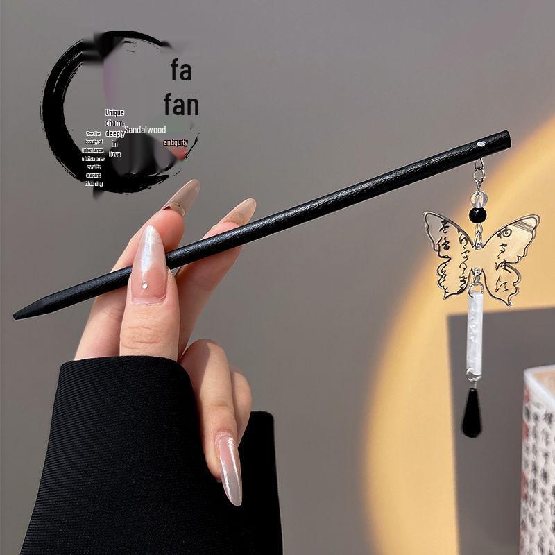 Ancient Chinese-Style Hanfu Hair Accessories: Elegant Updo Hairpins with Tassels for Women