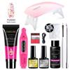 Poly UV Gel Kit All for Manicure Gel Nail Extension Set Slip Solution Builder Acrylic Gel Polish Nail Art Tool Design Fingertips