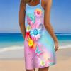 Women's Beach Dress Mini Dress Print Casual Modern Dress Sleeveless Loose Fit Outdoor Daily Summer