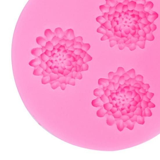 Baking Mold 3 Cavities DIY Handmade Pinecone Sunflower Flower Candle Mould for Bakery