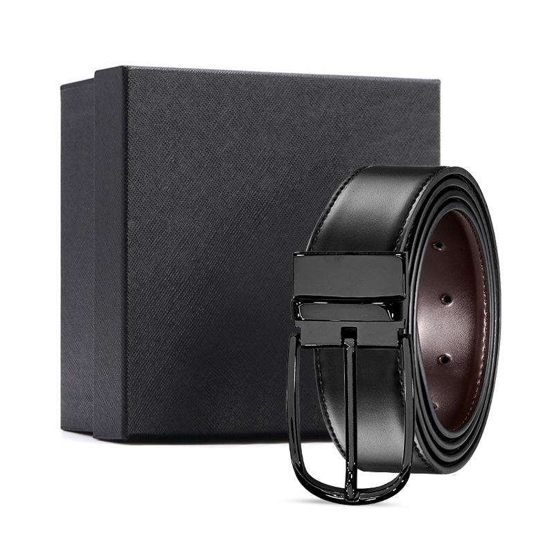 

Genuine leather dark brown bottom two-layer cowhide pin buckle belt cowhide genuine cowhide 110-125cm