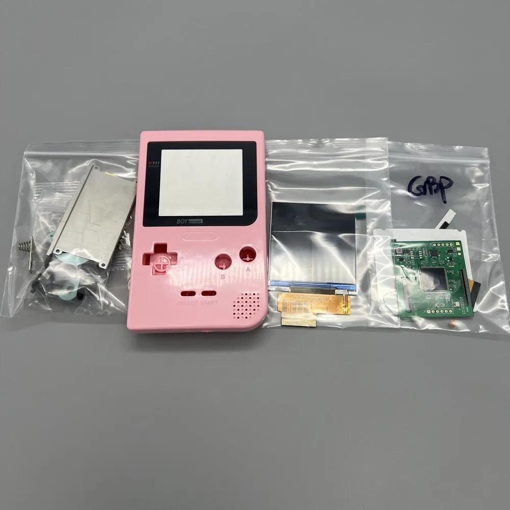 GBP LCD Kurulumu Kolay 2,6 inç Tam Boy IPS Yüksek Parlaklık LCD gameboy pocket GBP için Yüksek Kaliteli Kabuklu
