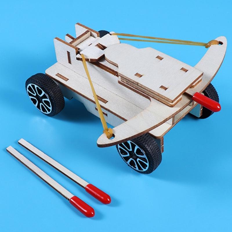 Wood Siege Catapult Model Hands On Assembly Toy Children Learning Toy Easy Installation for Kids Teen Student Aged 7-14