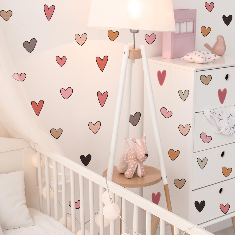 Inimă Pictată Combinată Dormitor Cameră Copii Decorațiune și Înfrumusețare Acasă Autocolante de Perete