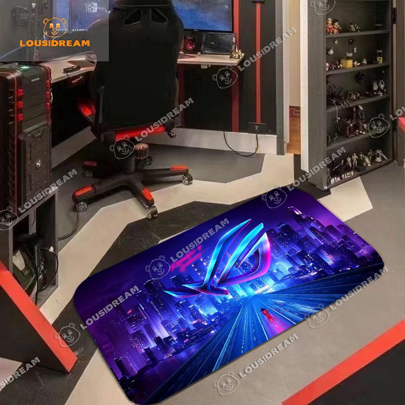 

Ковер для игровой комнаты ROG, модный аниме-коврик для компьютерного стола
