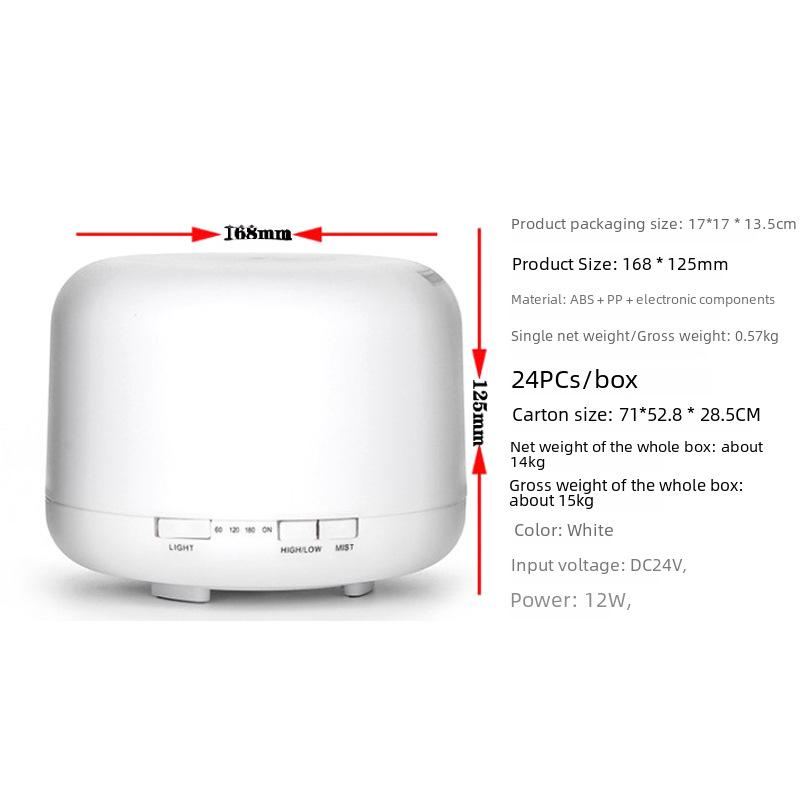 Difuzor și umidificator cu ultrasunete pentru aromaterapie MUJI 500ML, cu telecomandă și lampă cu uleiuri esențiale pentru casă sau dormitor.