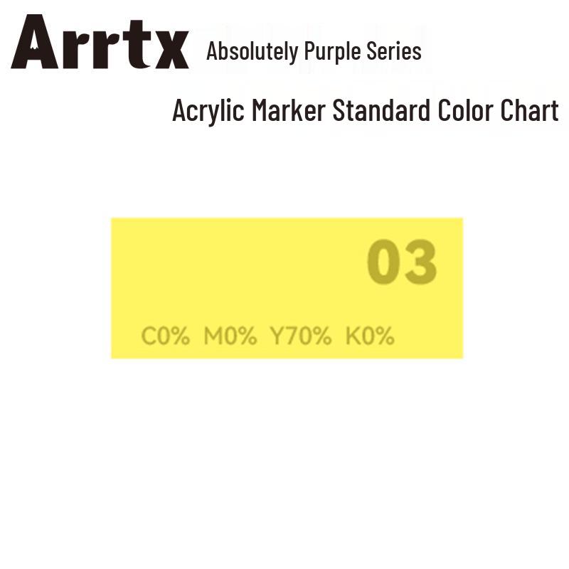Arrtx Ataishi Akrylový marker s měkkým hrotem, Jeden kus, Absolutní fialová, Styl A/B, 30 barev, Voděodolný, Rychleschnoucí, Krycí.