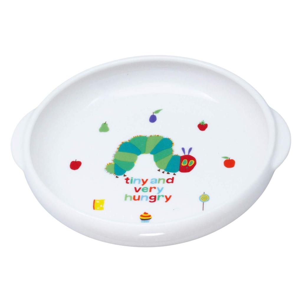 Kaneshotouki Very Hungry Universal Tableware for Baby Large 18cm and Made In 810133 "The Caterpillar" Children, Food, Weaning, Easy-to-Scoop Bowl,