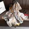 Cashew Fashion Scarf Simulation Silk Colour Blocking Temperament Beach Towel Female Silk Scarf Air Conditioning Shawl Outwear Scarf