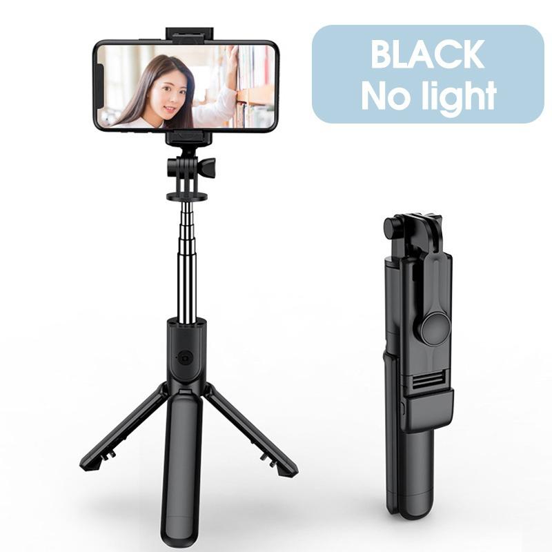 

Штатив для селфи-палки, выдвижной штатив для телефона Travel Essential со светодиодной подсветкой, штатив для мобильного телефона с беспроводным пультом дистанционного управления, 1 шт., для IPhone и Android no light