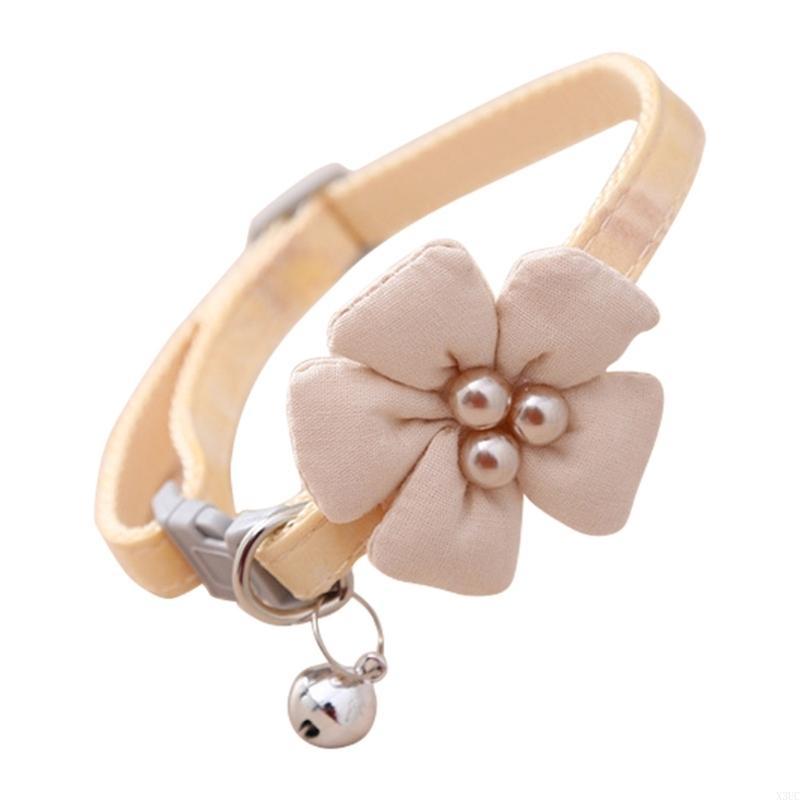 

Flower Girl Dog Collar for Female Dogs Floral Decorations Pet Collars with Safety Breakaway Buckle Metal X3UC