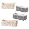 Storage Box with Wooden Handles Large Capacity Basket Woven Design Countertop Organizer for Cosmetics And Sundries