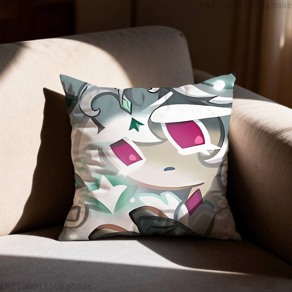 Run Kingdom White lily CCookie Pillow Case Antidustmite Pillowcase Invisible zipper silky short plush Sofa cushion cover