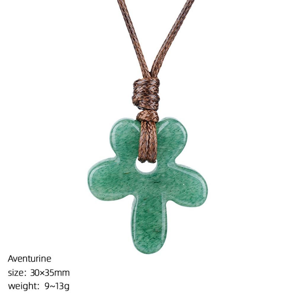 Five-Petal Flower Agates/Amethyst Necklace Five-Petal Pendant Necklace  Birthday Gifts Aventurine