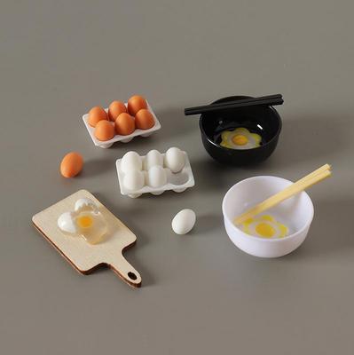 Dollhouse Miniature Kitchen Accessories: Egg Cartons & Tableware Props
