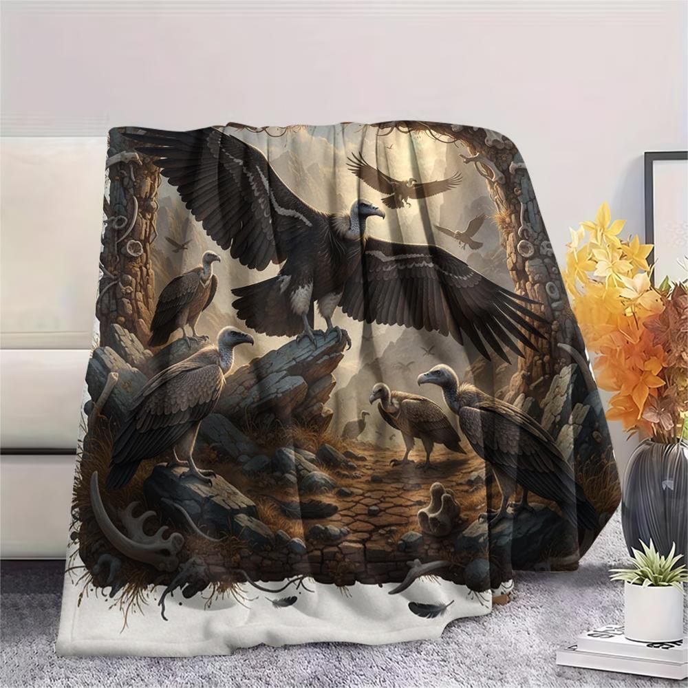 1 ks Flanelová deka s kresleným potiskem, Vysoce kvalitní, Pohodlná pro všechna roční období, Domácí dekorace, Teplo a pohodlí, Perfektní jako vánoční dárek k narozeninám