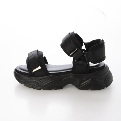 Carino CAAM54104 Women's Sports Sandals, Black, Small