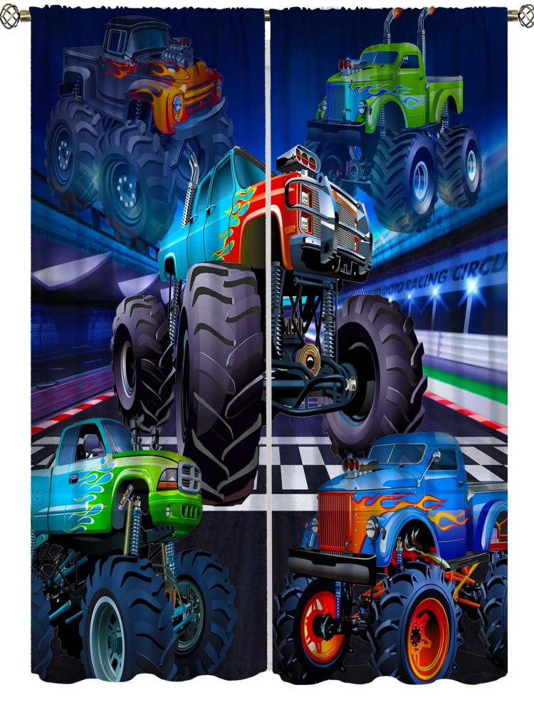 of The World of Car Modification -printed curtains, pole bag curtains 42*84, home decoration, room decoration