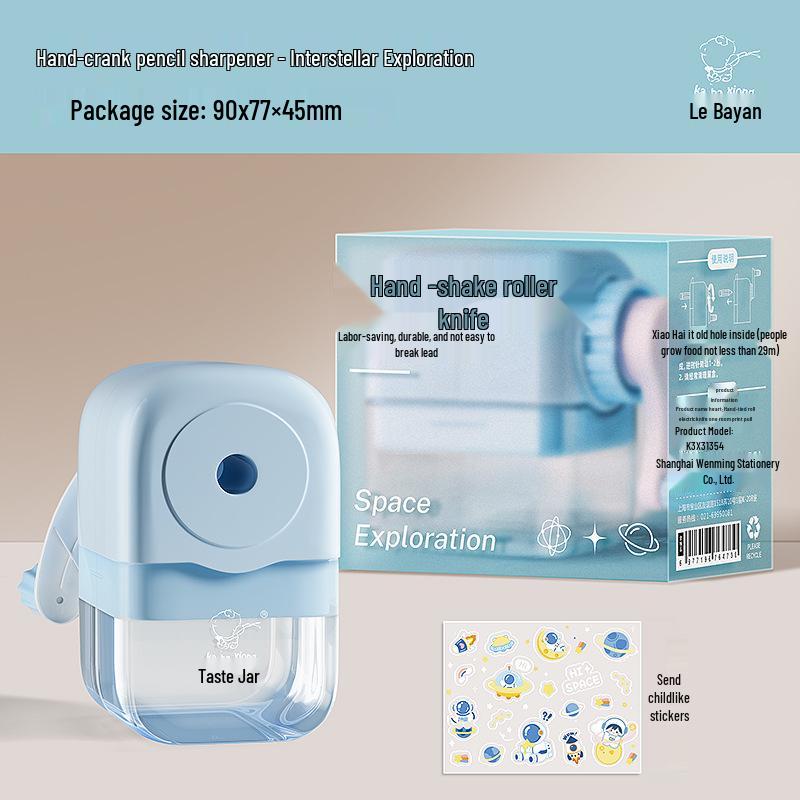 Macaron Hand-Crank & Automatic Pencil Sharpener for Children