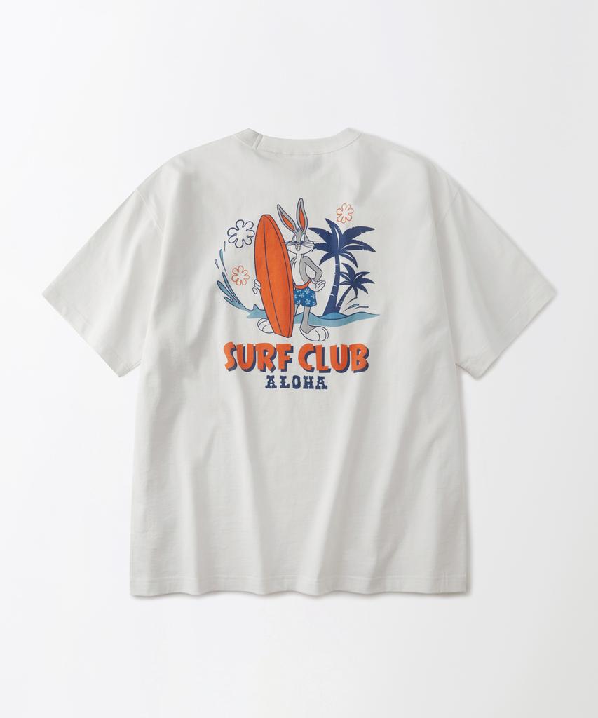 OUTSTANDING [Looney Tunes] Half Sleeve Tee(Surf Club)_Off White