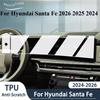 For Hyundai Santa Fe 2026 2025 2024 PPF Protection Film Transparent TPU LCD Navigation Gear Panel Center Console Car Accessories