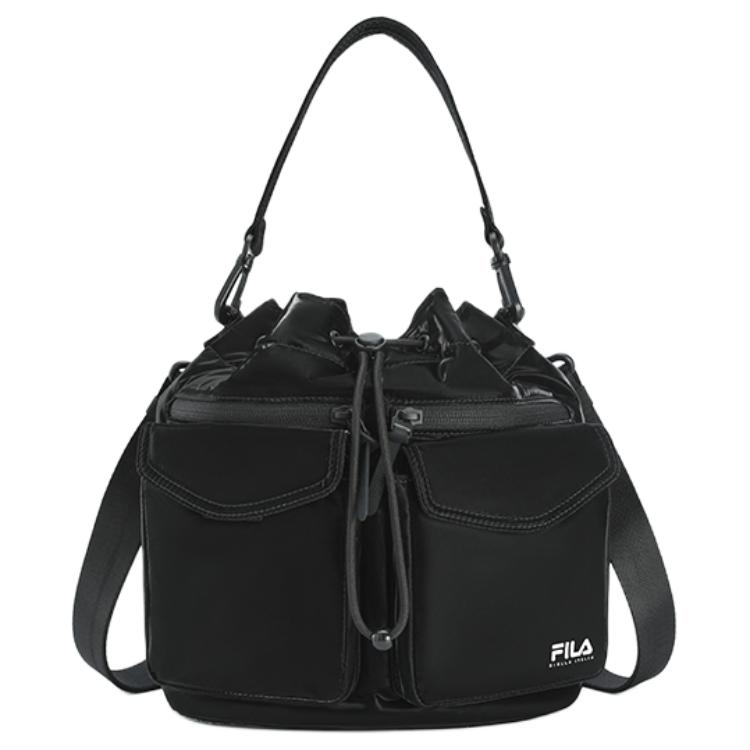 FILA Logo Casual Fashion Fabric Backpack Crossbody Tote Bag Women bags Black F13W519175F Black