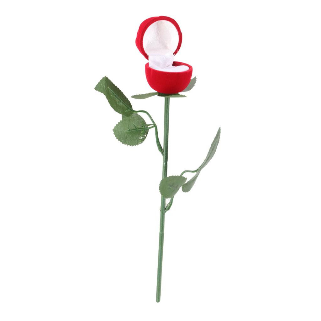 Módní úložný box na svatební prsten ve tvaru růže pro náhrdelník a náušnice