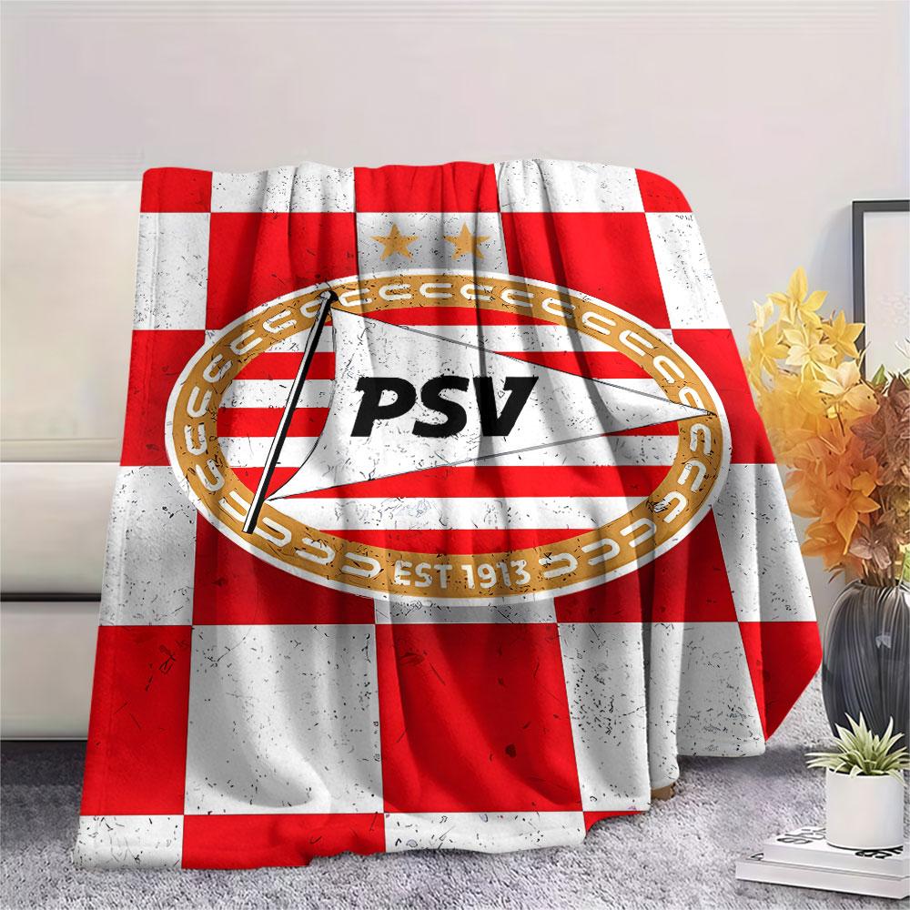 1PC PSV Eindhoven Patterned Flannel Blanket Suitable For All Seasons for Home Decor Warmth and Comfort Gifts Holiday Present