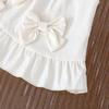 Korean Kids' Summer Set: Adorable Bow Strap Tank & Wide-Leg Pants