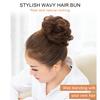 Unordentlicher Haarknoten Scrunchie Haarteil Verlängerung mit Gummiband Pferdeschwanz Haarverlängerungen Hochsteckfrisur Chignon Donut Haarteil Synthetisch