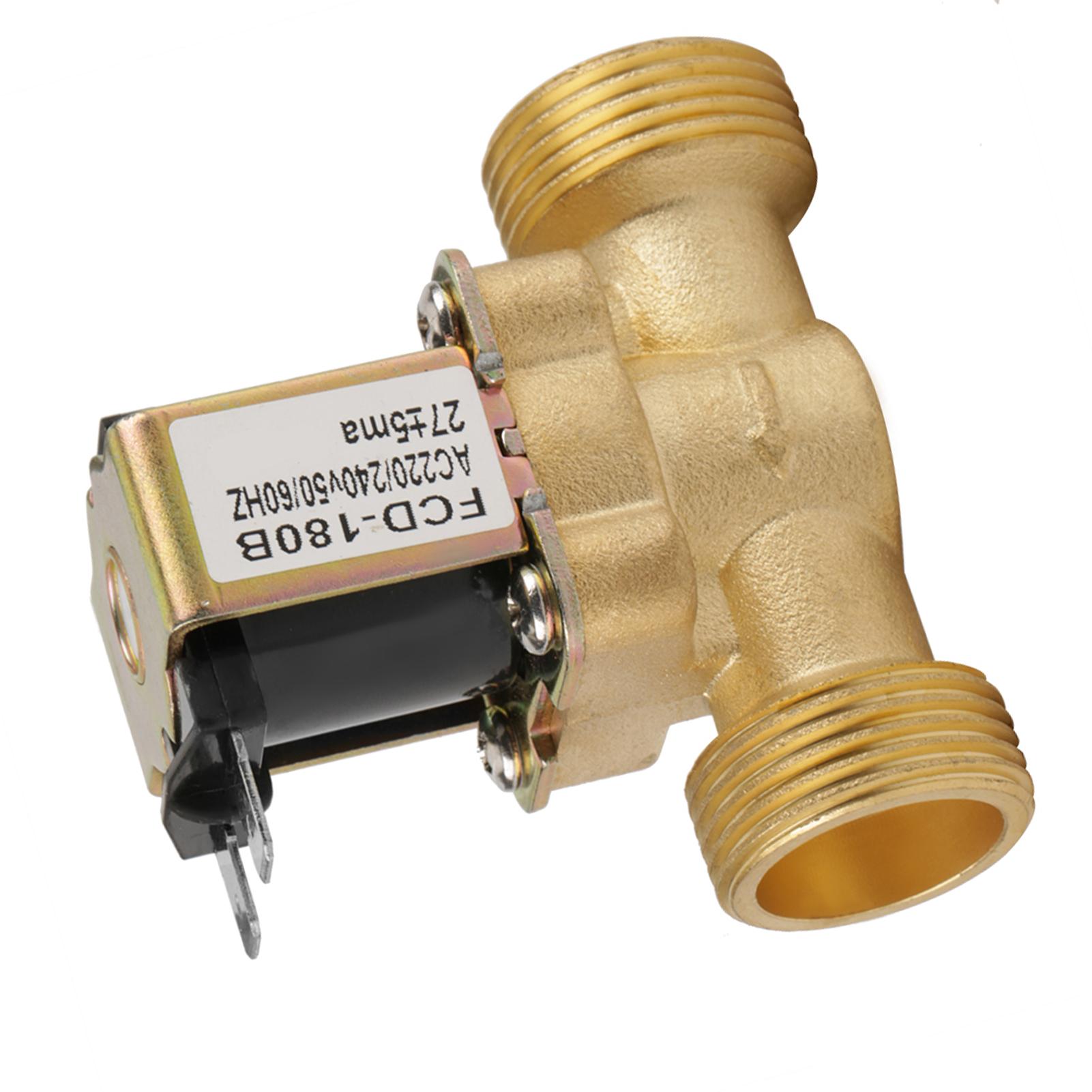 Valvola Solenoide Elettrica in Ottone Normalmente Chiusa, da 3/4 Femmina a Femmina, con Interruttore Magnetico, DC 12V 24V AC 110V 220V, per Acqua Calda Solare  13