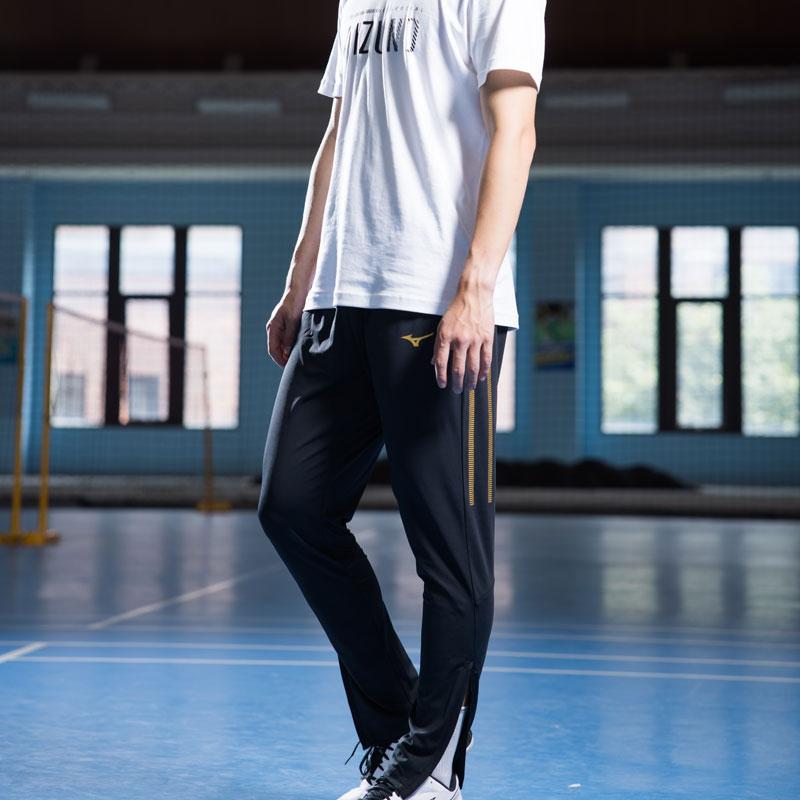 Mizuno Sports Lifestyle Series Solid Color Logo Casual Comfortable Lightweight High Elastic Breathable Knitted Sports Pants Unisex Pants P2CD050109