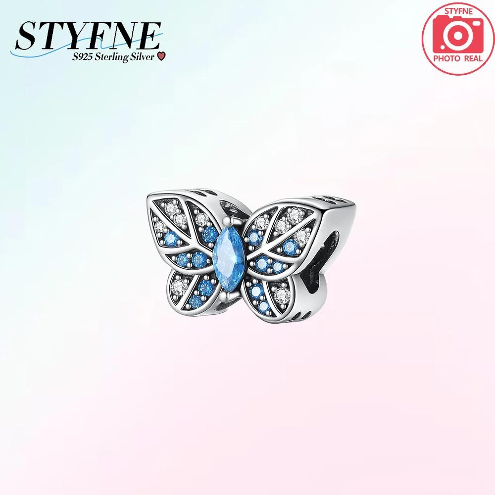 Breloques Perles Charms Plata Originales Papillons Rose Bleu Breloques Perles pour Charms Bracelets Cuivre Fabrication Bijoux Cadeau Femmes