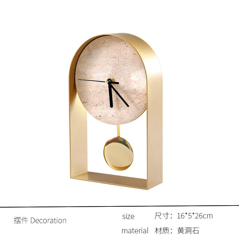 Luxury Modern Desk Clock - High-End Tabletop Art Ornament for Office, Study Room, Bookshelf & Sample Room, Elegant Timepiece Decor