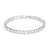 JD Voll Diamant Zirkonia Tennisarmband: Damen Leichter Luxus Galvanisiertes High-End Perlenarmband