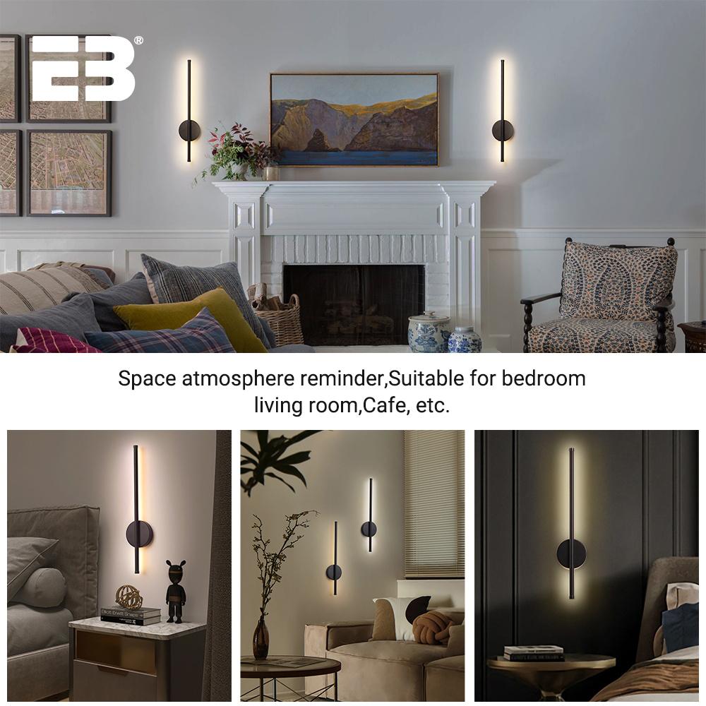1 Pezzo Lampada da Parete Ricaricabile 50cm Lampada LED Senza Fili con Telecomando Lampada da Comodino per Camera da Letto Oscuramento Lampada da Parete LED Moderna