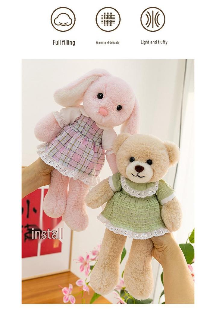Cute Jenny Animal Figurines: Realistic Elephants, Rabbits, Bears - Plush Toys & Cushions for Gifts & Decor