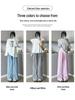 Women's Summer High-Waist Plaid Casual Pants: Slimming Straight or Wide Leg Draped Design