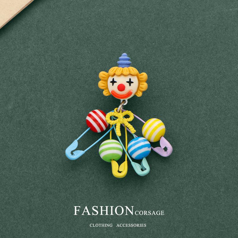 Circus Clown Brooch: Versatile, Creative, and Fun Pin for Bags and Pencil Cases