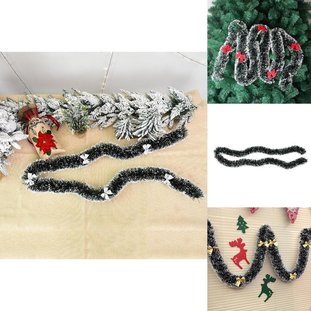 65ftx90mm Chunky 2m Tinsel Chrismas Tree Decoration Xmas Bowknot Garland