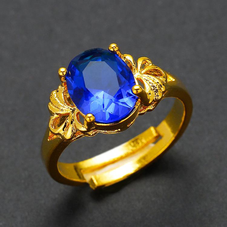 Women's Fashion Diamond Ring - White, Blue, Green Options Available